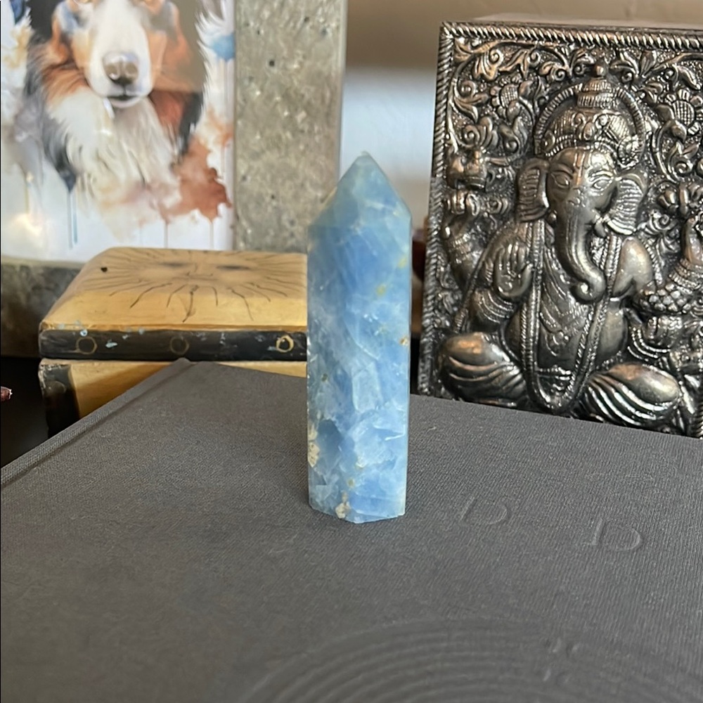 Beautiful Natural Blue Celestite Tower, Bodhi Crystals